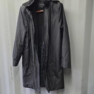 Express Women's Charcoal Hooded Trench Coat